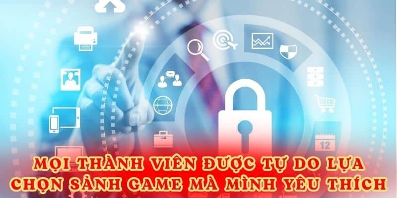 Mọi thành viên được tự do lựa chọn sảnh game mà mình yêu thích.